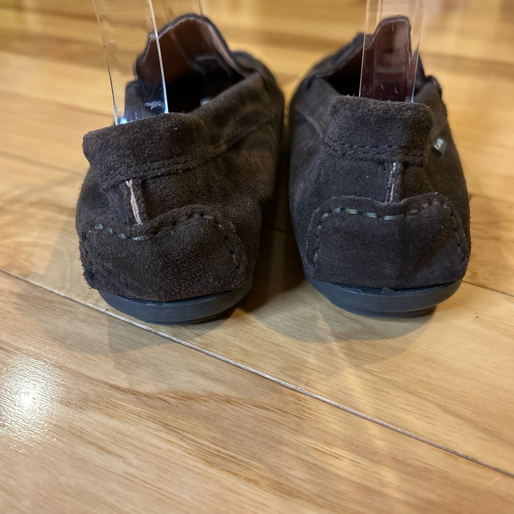Atlanta Mocasin Women’s Brown Suede Leather Driving Loafers w Tassels - Picture 4 of 13